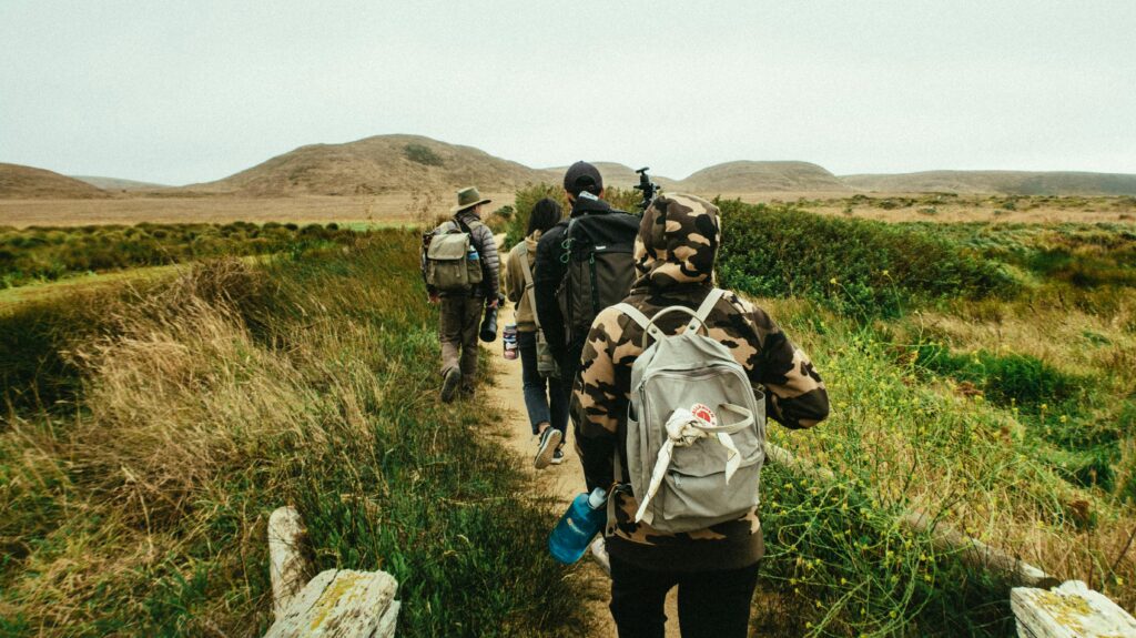 People Walking on Trail